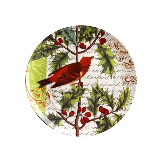 Könitz Talerz śniadaniowy &quot;3 Greetings&quot; w kolorze zielono-czerwonym - Ø 21 cm ze sklepu Limango Polska w kategorii Naczynia - zdjęcie 187689414