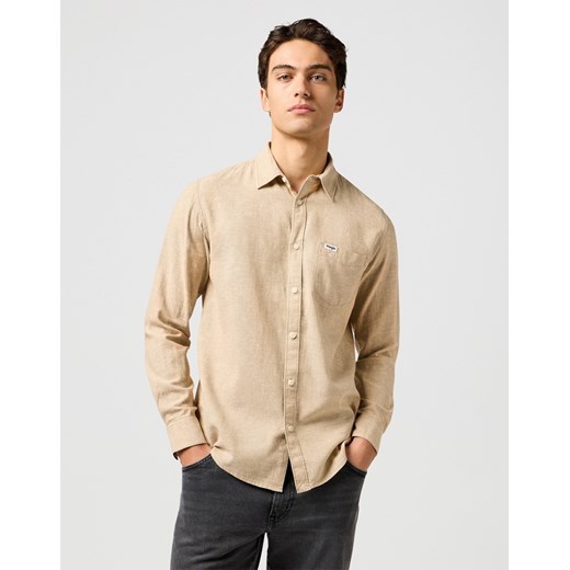 MESKA KOSZULA WRANGLER 1 PKT SHIRT TIMBERWOLF 112362754 ze sklepu YouNeedit.pl w kategorii Koszule męskie - zdjęcie 187690730