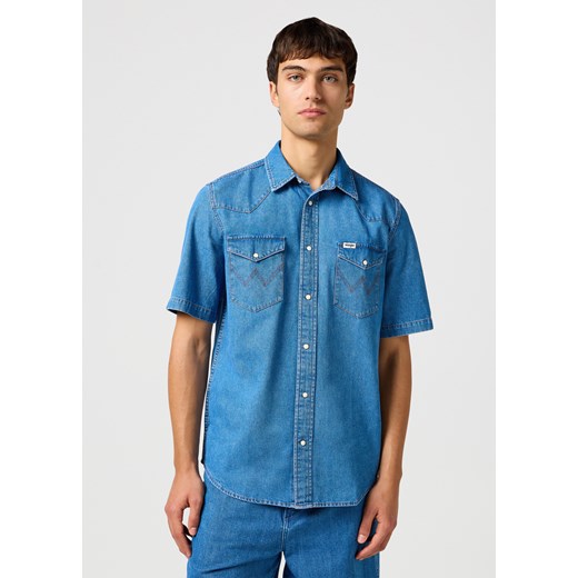 MESKA KOSZULA WRANGLER SS WESTERN SHIRT MID WASH 112362743 ze sklepu YouNeedit.pl w kategorii Koszule męskie - zdjęcie 187690954
