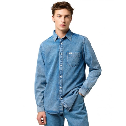 MESKA KOSZULA JEANSOWA WRANGLER 1 PKT SHIRT INDIGO VALLEY 112371549 ze sklepu YouNeedit.pl w kategorii Koszule męskie - zdjęcie 187691044