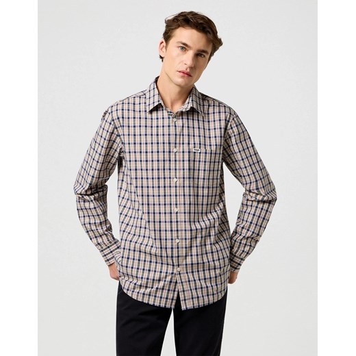 MESKA KOSZULA WRANGLER 1 PKT SHIRT BEIGE 112371553 ze sklepu YouNeedit.pl w kategorii Koszule męskie - zdjęcie 187691160