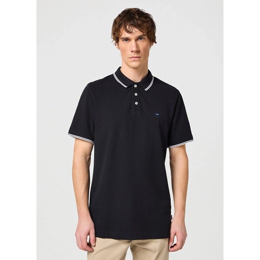 MESKA KOSZULKA POLO WRANGLER POLO SHIRT BLACK 112350404 ze sklepu YouNeedit.pl w kategorii T-shirty męskie - zdjęcie 187691200