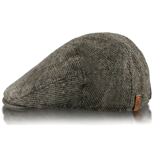 Melanżowy, Ocieplany Kaszkiet Męski z Wełną - Alties - Ciemny, Brudny Beż CPAALTSzimKASZKmelCBEZ ze sklepu JegoSzafa.pl w kategorii Kaszkiety męskie - zdjęcie 187691444