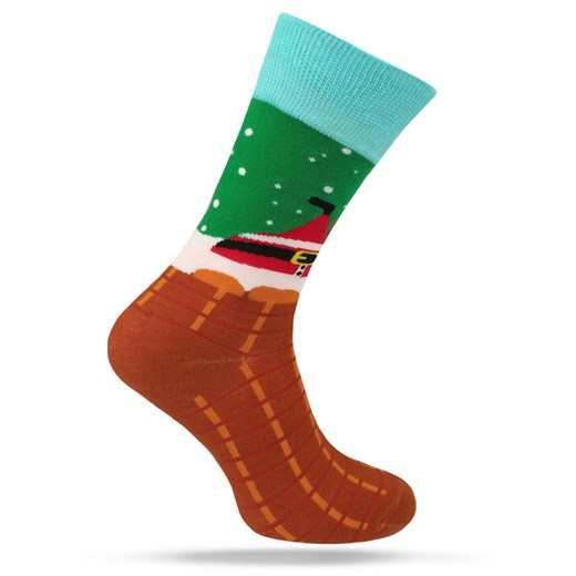 Świąteczne Skarpetki - Alties - Mikołaj w Kominie SKALTS0161MIKOLAJnogi ze sklepu JegoSzafa.pl w kategorii Skarpetki męskie - zdjęcie 187691491