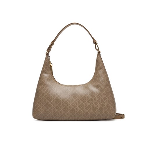 Calvin Klein Torebka Emblem Aop Conv Shoulder Bag LV04F3298G Beżowy ze sklepu MODIVO w kategorii Torebki hobo - zdjęcie 187692333