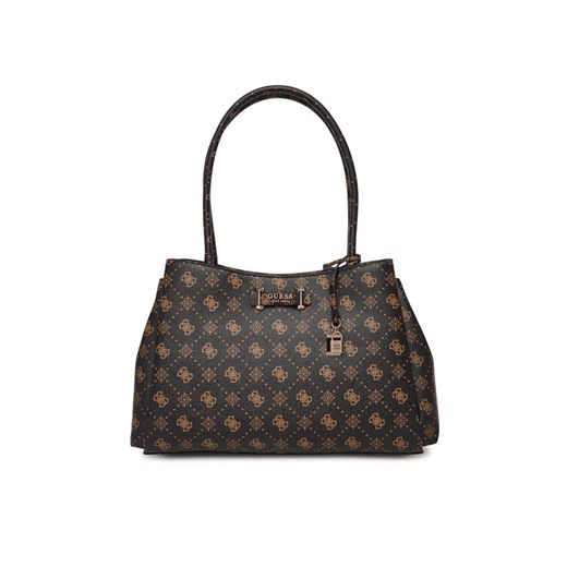 Guess Torebka Carrie Logo HWGP98 98220 Brązowy ze sklepu MODIVO w kategorii Torby Shopper bag - zdjęcie 187692414