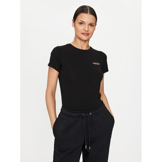 Guess Jeans T-Shirt W4YI02 J1314 Czarny Slim Fit ze sklepu MODIVO w kategorii Bluzki damskie - zdjęcie 187694681
