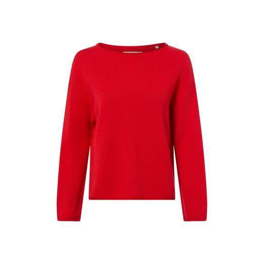 Marc O'Polo Sweter damski z dzianiny wykonany z wełny dziewiczej Kobiety wełna ze strzyży czerwony jednolity ze sklepu vangraaf w kategorii Swetry damskie - zdjęcie 187695130