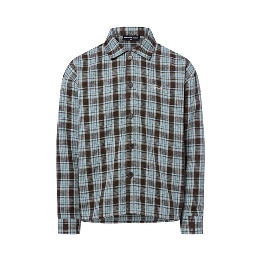 PEGADOR Męska koszula casual - Rupit Mężczyźni Comfort Fit jasnoniebieski w kratkę ze sklepu vangraaf w kategorii Koszule męskie - zdjęcie 187695133