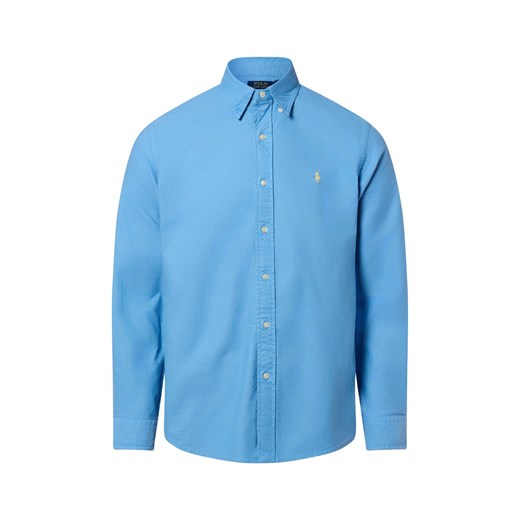 Polo Ralph Lauren Męska koszula casual Mężczyźni Regular Fit Bawełna indygo jednolity ze sklepu vangraaf w kategorii Koszule męskie - zdjęcie 187695162