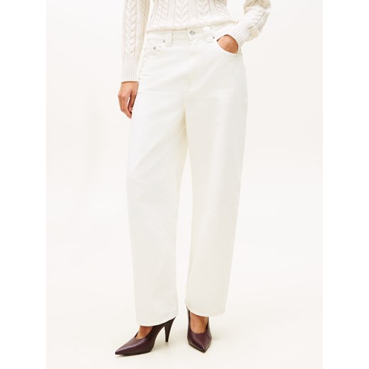 Tommy Hilfiger Dżinsy - Barrel Kobiety Bawełna écru jednolity ze sklepu vangraaf w kategorii Jeansy damskie - zdjęcie 187695183