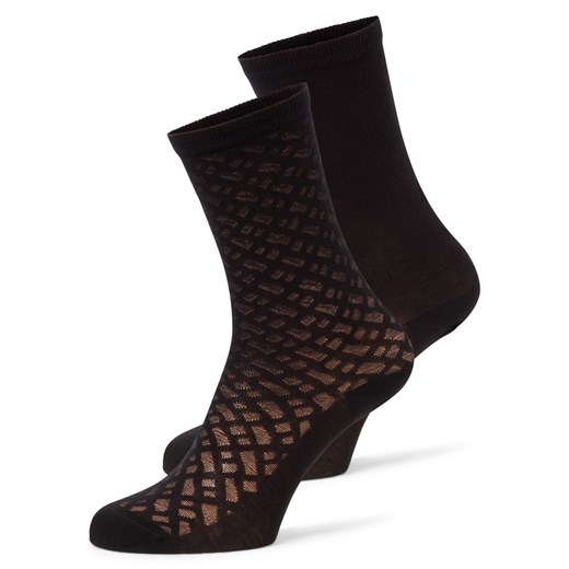 BOSS Skarpety 2-pak - RS BMono Net Kobiety czarny jednolity ze sklepu vangraaf w kategorii Skarpetki damskie - zdjęcie 187695210