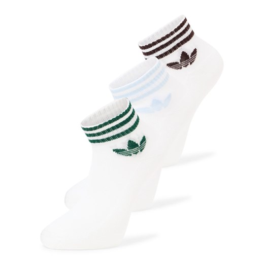 adidas Originals Skarpety z cienkiej dzianiny w 3-paku Kobiety biały jednolity ze sklepu vangraaf w kategorii Skarpetki damskie - zdjęcie 187695223