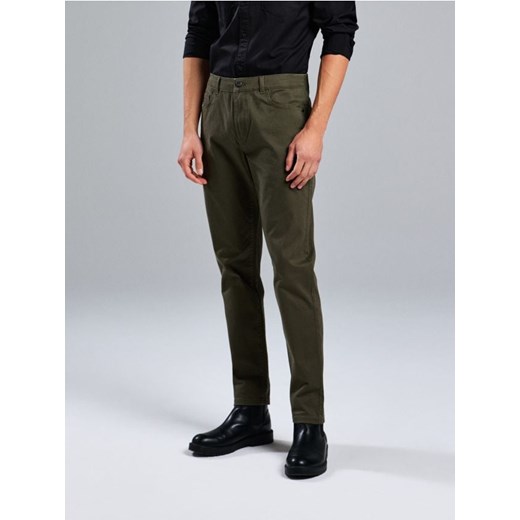 Sinsay - Spodnie slim - zielony ze sklepu Sinsay w kategorii Jeansy męskie - zdjęcie 187696112