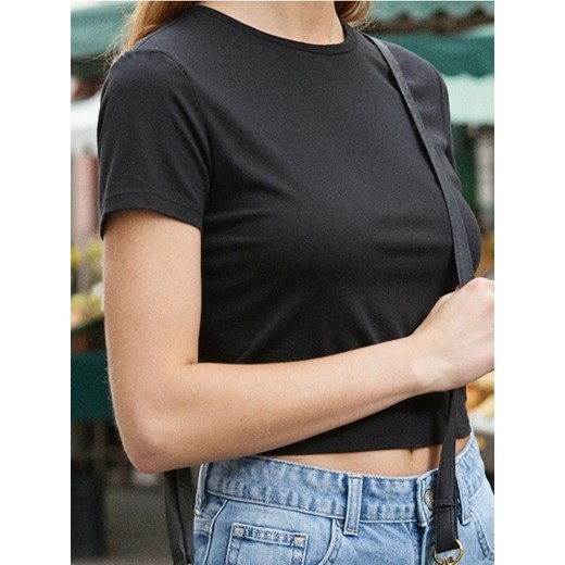 Sinsay - Crop top - czarny ze sklepu Sinsay w kategorii Bluzki damskie - zdjęcie 187696143