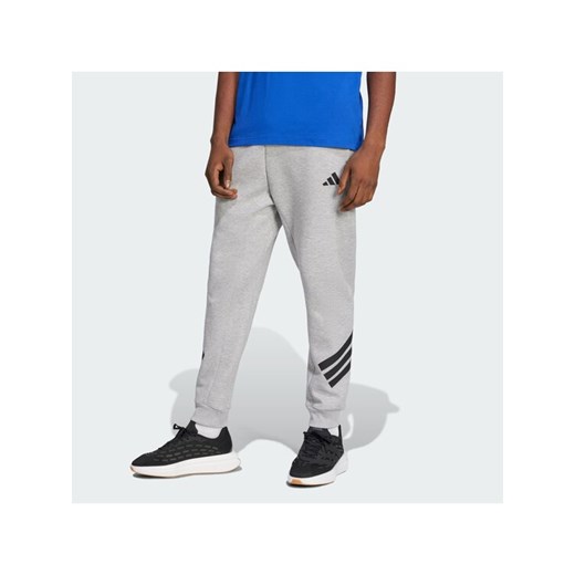 adidas Spodnie dresowe Future Icons 3-Stripes JD4867 Szary Regular Fit ze sklepu MODIVO w kategorii Spodnie męskie - zdjęcie 187696261