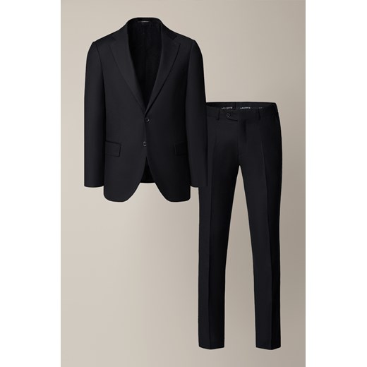 Garnitur Czarny Wełniany z Elastycznym Pasem Brecon ze sklepu Lancerto S.A. w kategorii Garnitury męskie - zdjęcie 187696474