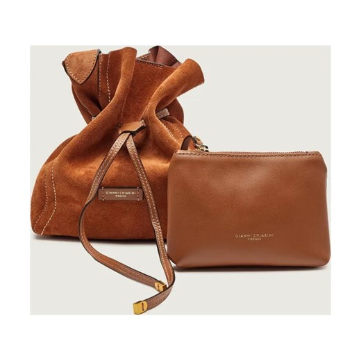 GIANNI CHIARINI Worek + saszetka SIENNA | zamsz ze sklepu Gomez Fashion Store w kategorii Torebki worki - zdjęcie 187696762
