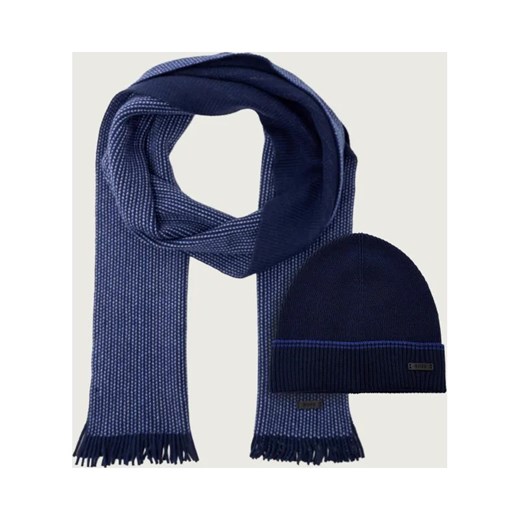 BOSS BLACK Szal + czapka Hernesto_SET | z dodatkiem wełny ze sklepu Gomez Fashion Store w kategorii Czapki zimowe męskie - zdjęcie 187696852