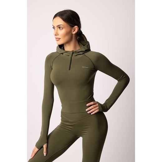 Spaio Bluza sportowa &quot;Adapt&quot; w kolorze khaki ze sklepu Limango Polska w kategorii Bluzki damskie - zdjęcie 187698364