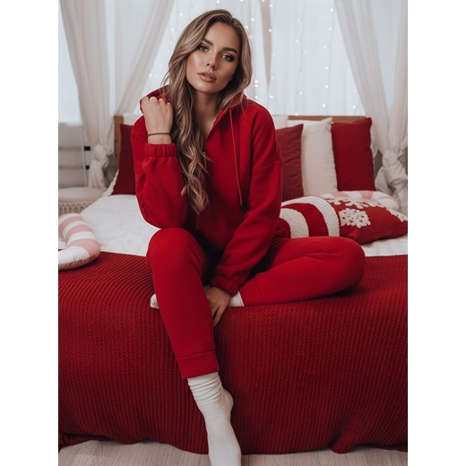 Komplet dresowy damski AMILIA PREMIUM czerwony Dstreet AY1114 ze sklepu DSTREET.PL w kategorii Komplety i garnitury damskie - zdjęcie 187698690