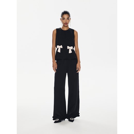 Reserved - Spodnie z wiskozy - czarny ze sklepu Reserved w kategorii Spodnie damskie - zdjęcie 187699423