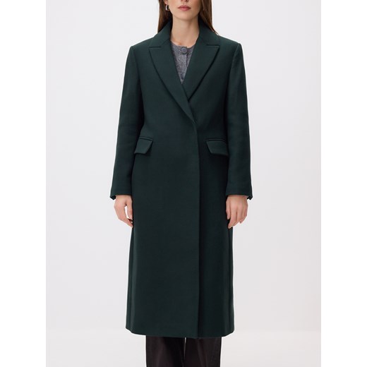 Reserved - Płaszcz z wełną Bellandi - morski ze sklepu Reserved w kategorii Płaszcze damskie - zdjęcie 187699490