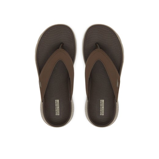 Japonki Skechers Go Walk Flex Sandal-Vallejo 229202/CHOC Brązowy ze sklepu eobuwie.pl w kategorii Klapki męskie - zdjęcie 187699574