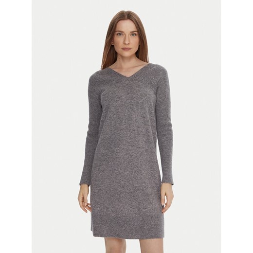 United Colors Of Benetton Sukienka dzianinowa 1044DV02C Szary Relaxed Fit ze sklepu MODIVO w kategorii Sukienki - zdjęcie 187699624
