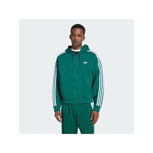adidas Bluza adicolor Spacer KD4085 Zielony Loose Fit ze sklepu MODIVO w kategorii Bluzy męskie - zdjęcie 187699633