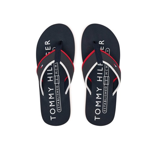 Tommy Hilfiger Japonki Tumble Beach Sandal FM0FM05710 Granatowy ze sklepu MODIVO w kategorii Klapki męskie - zdjęcie 187700360