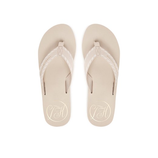 Tommy Hilfiger Japonki Webbing Beach Sandal FW0FW09038 Écru ze sklepu MODIVO w kategorii Klapki damskie - zdjęcie 187700372