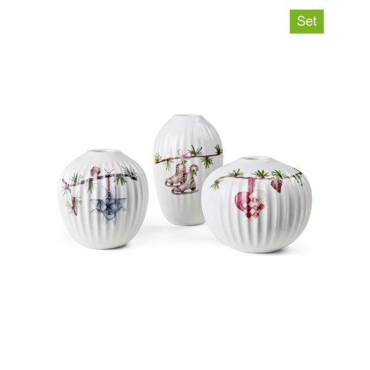 Kähler Wazony (3 szt.) &quot;Hammershøi Christmas&quot; w kolorze białym - wys. 8,5 x Ø 3 cm ze sklepu Limango Polska w kategorii Wazony - zdjęcie 187700690