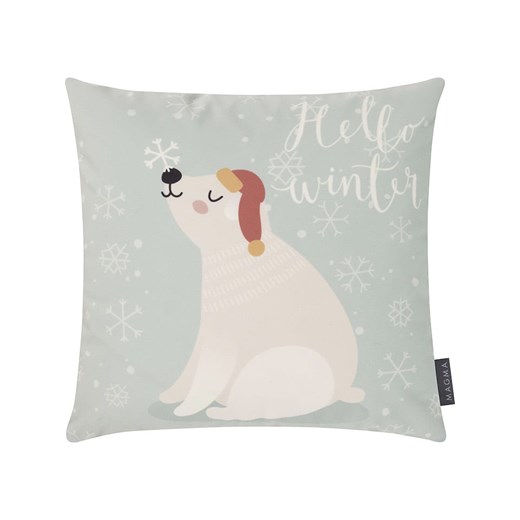 Magma Heimtex Poduszka &quot;Eisbär&quot; w kolorze błękitnym - 40 x 40 cm ze sklepu Limango Polska w kategorii Poduszki dekoracyjne - zdjęcie 187701411