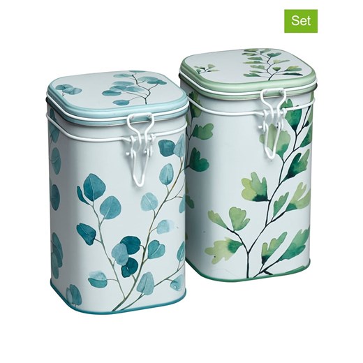 Eigenart Puszki (2 szt.) &quot;Trees&quot; w kolorze zielono-błękitnym na herbatę - 250 g ze sklepu Limango Polska w kategorii Dzbanki i zaparzacze - zdjęcie 187701642