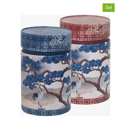 Eigenart Puszki (2 szt.) &quot;Crane&quot; w kolorze czerwono-niebieskim na herbatę - 125 g ze sklepu Limango Polska w kategorii Dzbanki i zaparzacze - zdjęcie 187701700