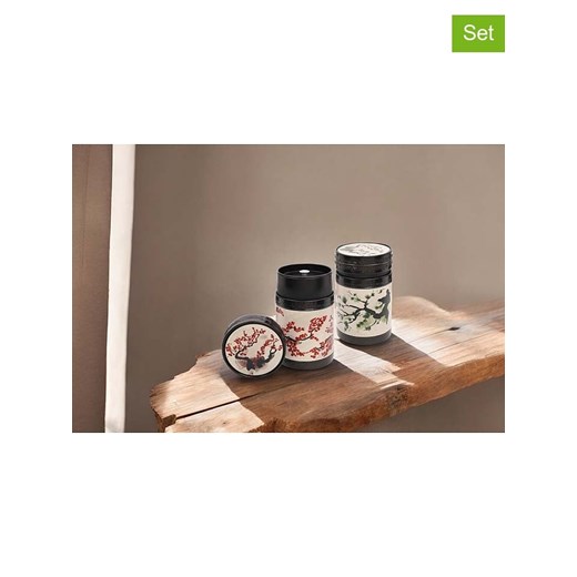 Eigenart Puszki (2 szt.) &quot;Akashi&quot; w kolorze czerwono-zielonym na herbatę - 150 g ze sklepu Limango Polska w kategorii Dzbanki i zaparzacze - zdjęcie 187701730