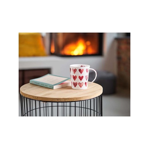 Eigenart Kubek &quot;Hearts&quot; w kolorze biało-czerwonym do herbaty - 500 ml ze sklepu Limango Polska w kategorii Dzbanki i zaparzacze - zdjęcie 187701734