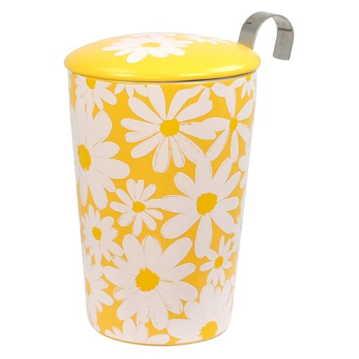 Eigenart Kubek &quot;Teaeve - Daisy&quot; w kolorze biało-żółtym do herbaty - 350 ml ze sklepu Limango Polska w kategorii Dzbanki i zaparzacze - zdjęcie 187701762