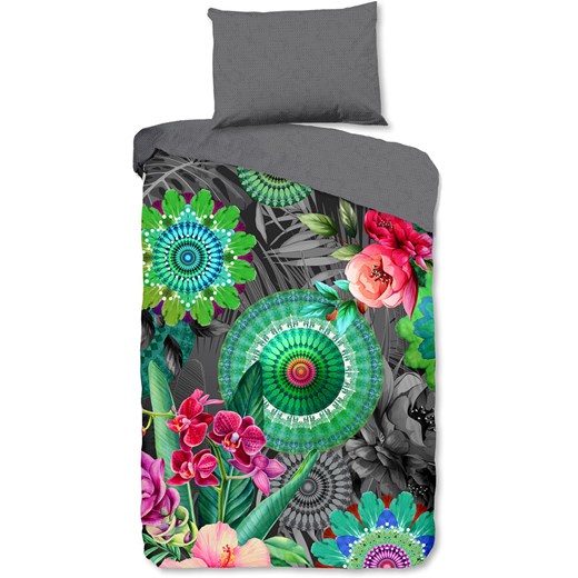 Hip Komplet pościeli satynowej &quot;Thirze&quot; w kolorze szarym ze wzorem ze sklepu Limango Polska w kategorii Pościele - zdjęcie 187702060