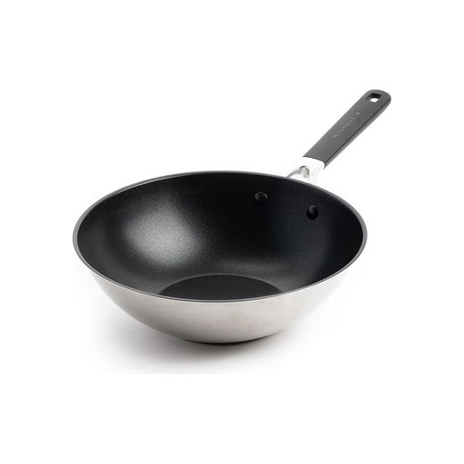 KitchenAid Wok &quot;Classic&quot; w kolorze srebrnym - Ø 28 cm ze sklepu Limango Polska w kategorii Garnki - zdjęcie 187702491