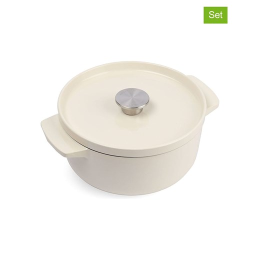 KitchenAid 2-częściowy zestaw w kolorze kremowym - 3,3 l ze sklepu Limango Polska w kategorii Garnki - zdjęcie 187702660