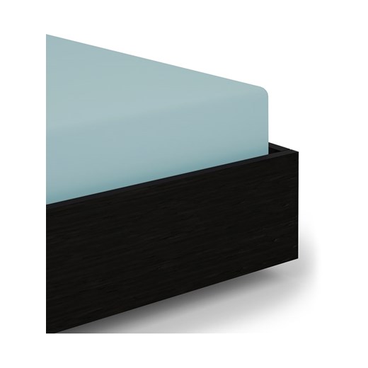 Heckett Lane Prześcieradło satynowe &quot;Elementi&quot; w kolorze błękitnym na Heckett Lane 180x200 cm wyprzedaż Limango Polska