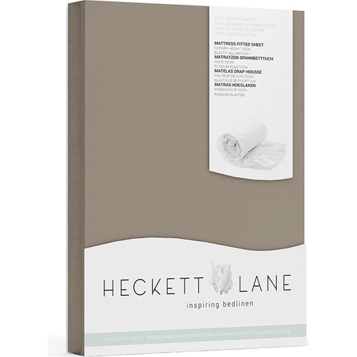 Heckett Lane Prześcieradło satynowe &quot;Elementi&quot; w kolorze szarobrązowym Heckett Lane 160x200 cm wyprzedaż Limango Polska