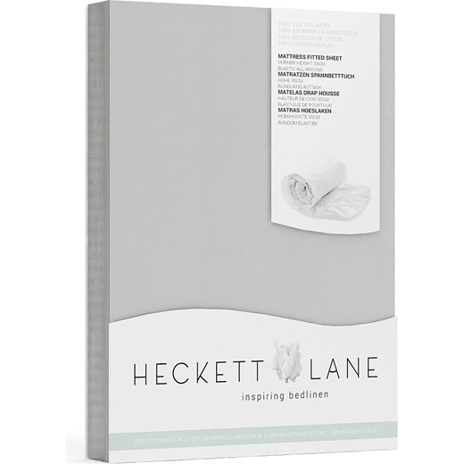 Heckett Lane Prześcieradło satynowe &quot;Elementi&quot; w kolorze szarym na Heckett Lane 180x200 cm Limango Polska okazyjna cena