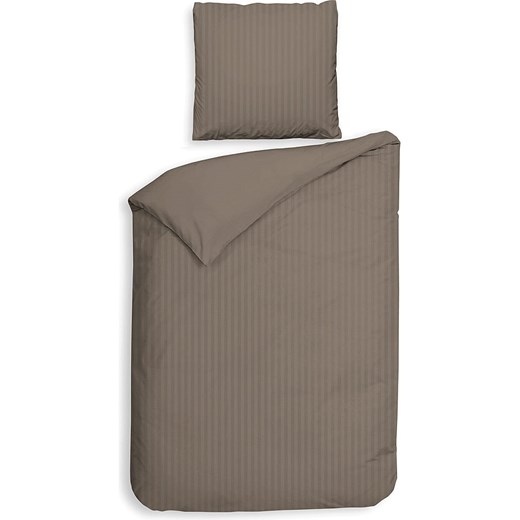 Heckett Lane Komplet pościeli satynowej &quot;Banda&quot; w kolorze brązowym ze sklepu Limango Polska w kategorii Pościele - zdjęcie 187703041