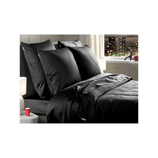 Heckett Lane Komplet pościeli satynowej &quot;Banda&quot; w kolorze czarnym Heckett Lane 200x200 cm promocja Limango Polska