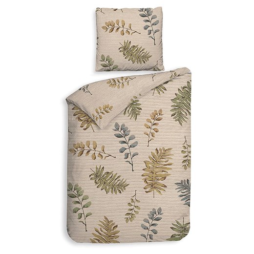 HNL Komplet pościeli twillowej &quot;Listi&quot; w kolorze beżowo-zielonym ze sklepu Limango Polska w kategorii Pościele - zdjęcie 187703354