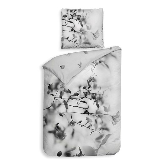 Heckett Lane Komplet pościeli satynowej &quot;Berta&quot; w kolorze jasnoszarym Heckett Lane 155x220 cm Limango Polska promocja