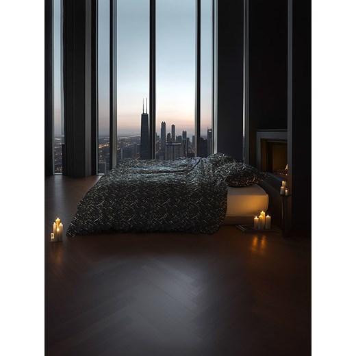 Heckett Lane Komplet pościeli satynowej &quot;Maxime&quot; w kolorze czarnym Heckett Lane 200x220 cm wyprzedaż Limango Polska